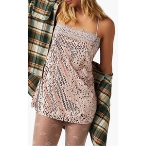 Free People That Girl Sequin Slip Mini Dress